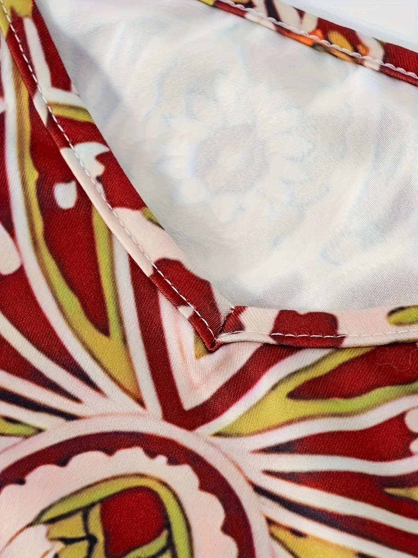 2024 Flower Printed V-neck Dress - Bohemian Style for Summer - Buy Center UK