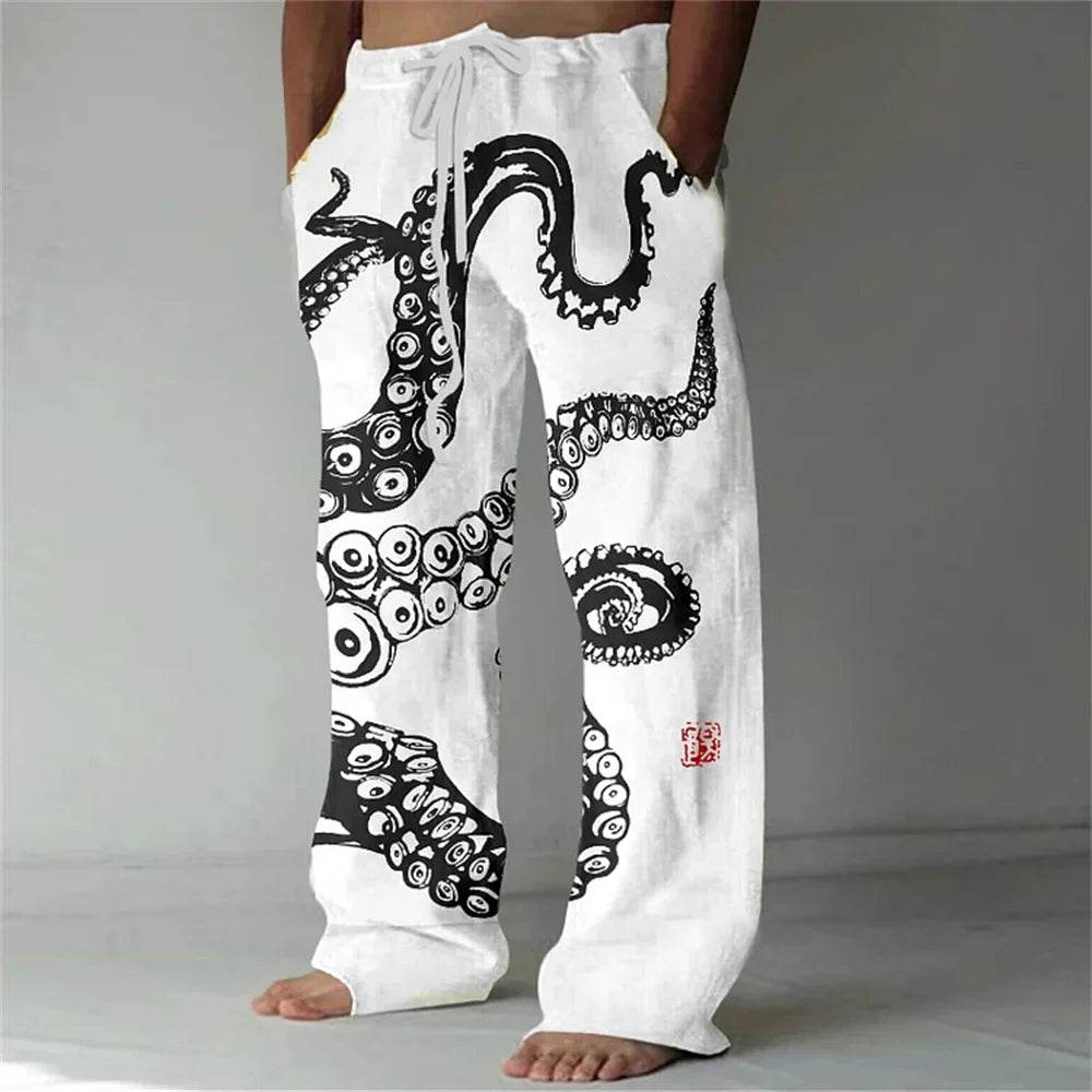 Buy Center Men's Loose Casual Sports Pants - 3D Lizard Pattern - Buy Center UK