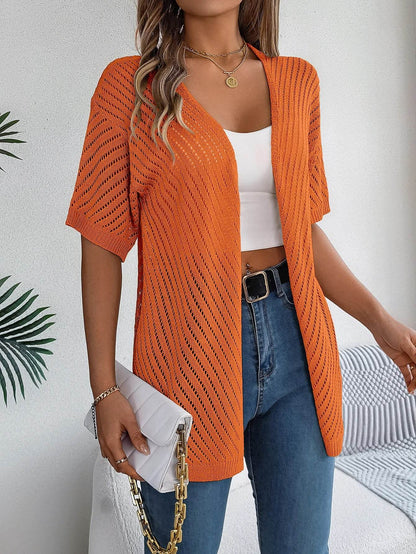 Buy Center Spring Summer Knitted Cardigan - Casual Hollow Out Fit - Buy Center UK