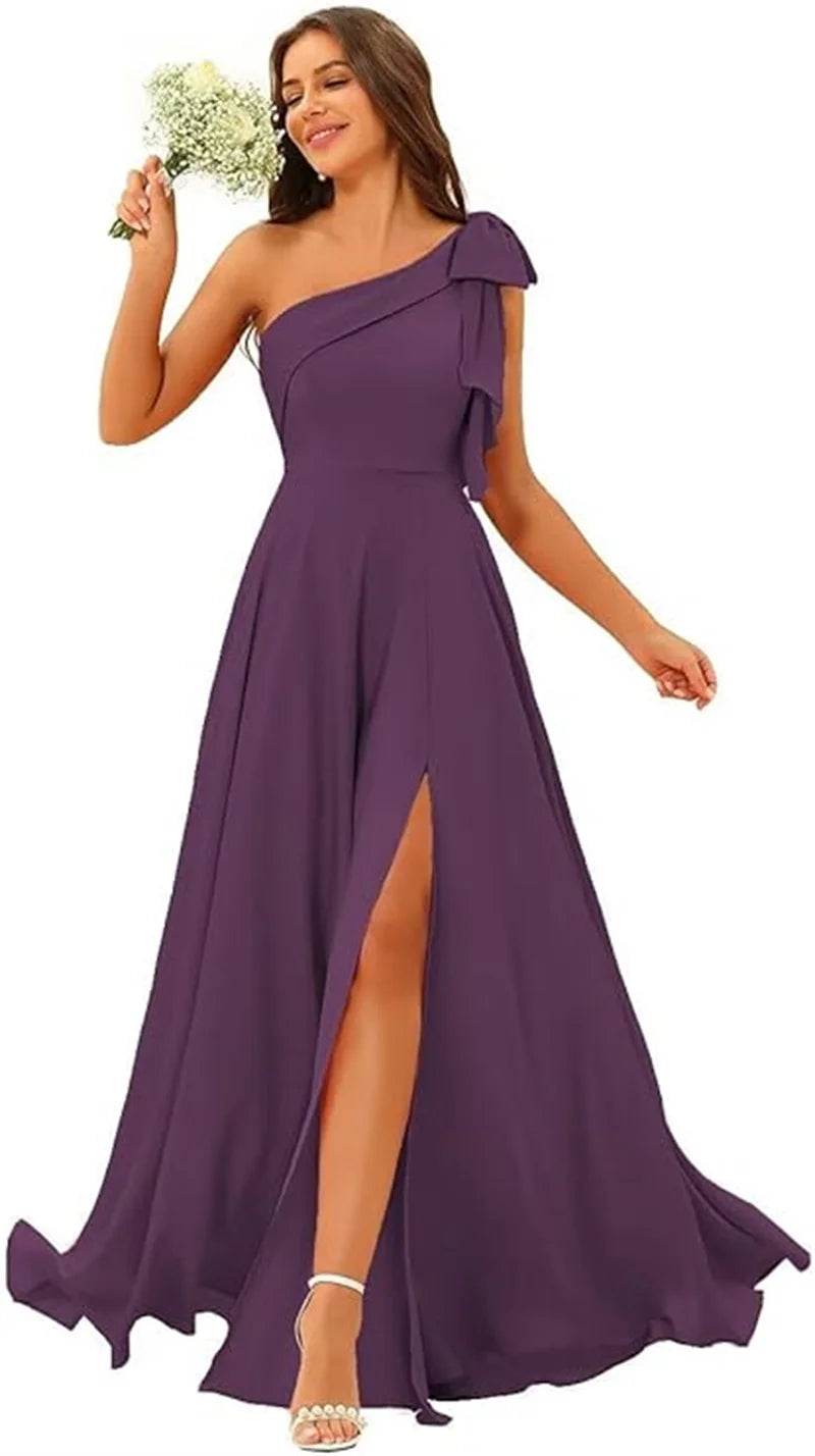 Buy Center Customized Satin A-Line One Shoulder Bridesmaid Dress - Buy Center UK