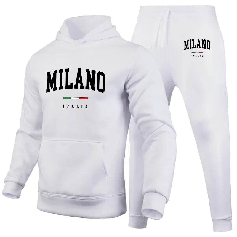 Buy Center Men’s Luxury Milano Print Hoodie Set - Casual Streetwear - Buy Center UK