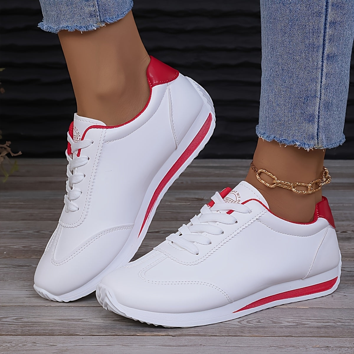 Womens White LowTop Sneakers  Lightweight Comfortable Casual Shoes with Synthetic Cover Upper Breathable Fabric Lining  Durable Rubber Sole Round Toe LaceUp Design for AllSeason Versatile Wear Work Everyday Ladies Sneakers Work Footwear Sty