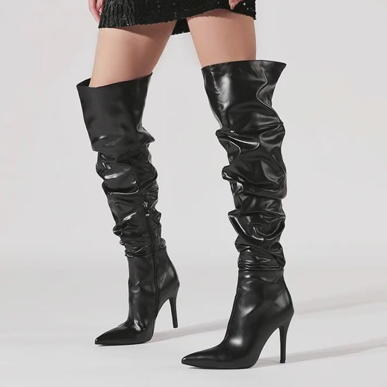 Comfy Pointed Womens Stiletto Heeled Boots  Man Made Insole  Upper Materials Faux Sole  High Heel Stiletto Heel Pointed Toe  Comfy  Casual Occasion  Women