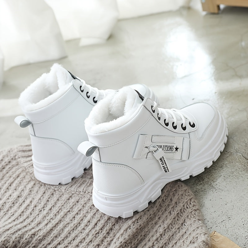 New Winter Warm Casual ThickSoled Shoes Womens PlushLined Ankle Boots with High Tops 11 Sizes Available