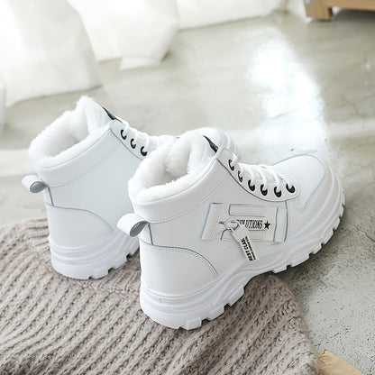 New Winter Warm Casual ThickSoled Shoes Womens PlushLined Ankle Boots with High Tops 11 Sizes Available