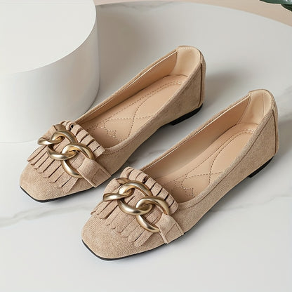 Womens SlipOn Mary Jane Flats with Decorative Bow  Square Toe Comfortable Fabric Upper  Rubber Sole Beige Casual Shoes for Casual Attire Office and Formal Events Office Footwear  Elegant Shoe Design  Sturdy Grip Sole